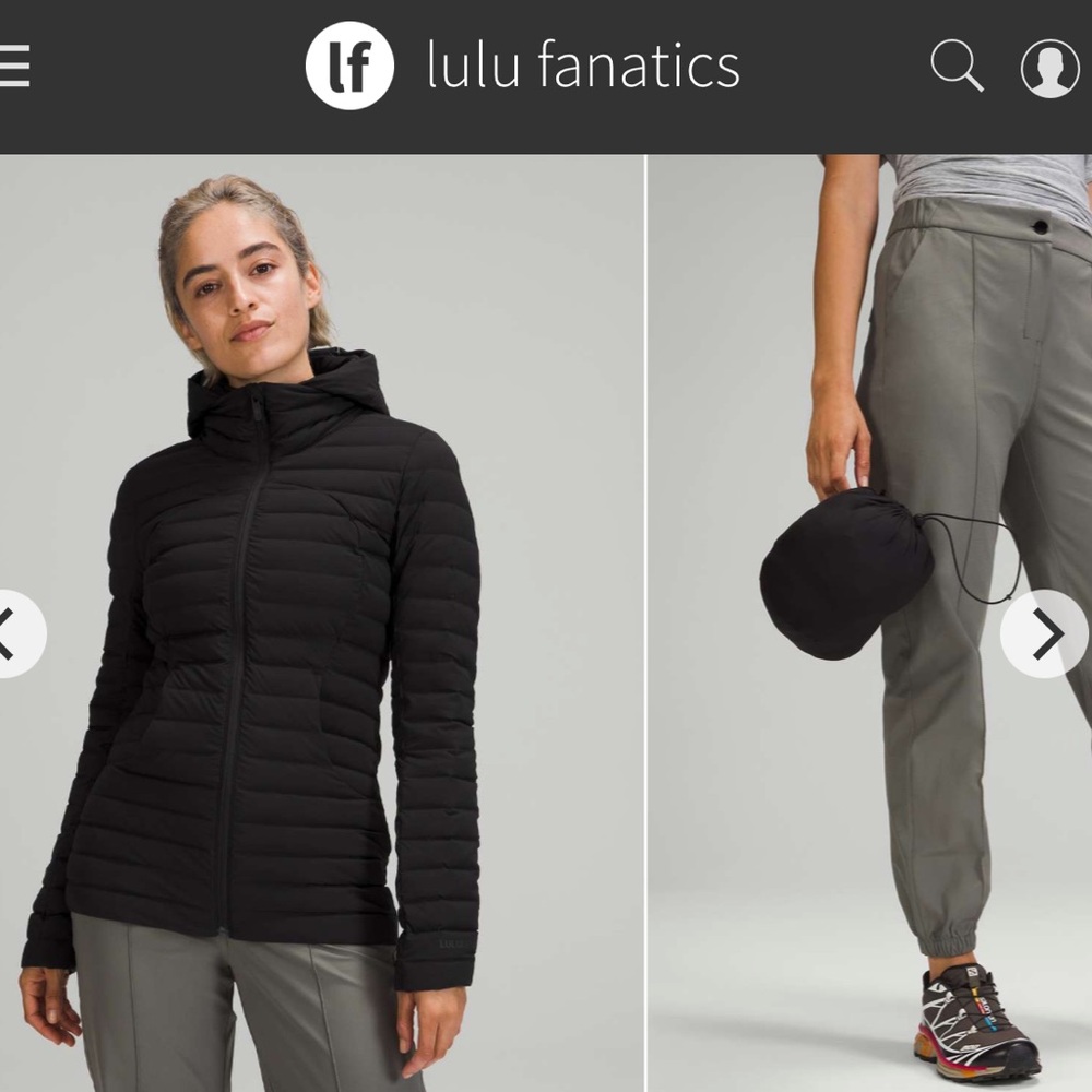 Lululemon Pack It Goose Down Jacket Sz 10 Black